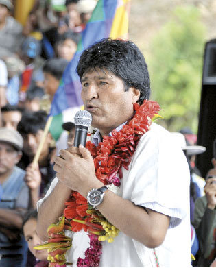 PROPUESTA. El presidente del Estado, Evo Morales Ayma, ayer, en Cochabamba.