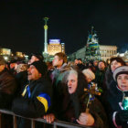 PROTESTA. Opositores ucranianos se manifestaron anoche en Kiev.