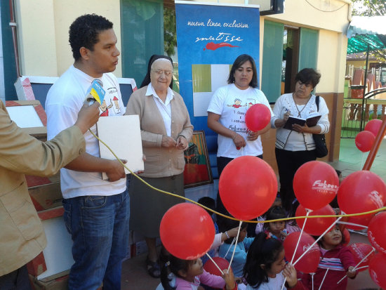 DONACIN. La entrega en el albergue.