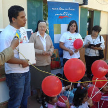 DONACIN. La entrega en el albergue.