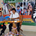 COCHABAMBA. El presidente Evo Morales dirigi un programa de radio, ayer.