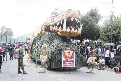 GANADORES. El carro de dragn del Liceo Militar.