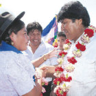 MENSAJE. El presidente Evo Morales en la provincia tarijea Gran Chaco.