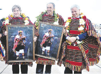 ENCUENTRO. Los vicepresidentes Boudou de Argentina (izq) y Garca Linera de Bolivia.