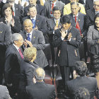 DIPLOMACIA. El presidente Evo Morales asisti, el martes, al acto de investidura de la nueva mandataria chilena, Michelle Bachelet.