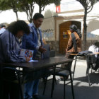 Bloqueo. Protesta en el colegio Quiroga