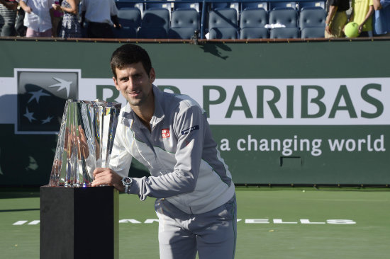 El serbio Novak Djokovic logr el ttulo en Indian Wells.