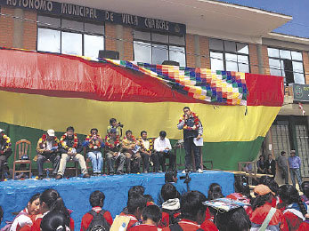 ACTO: En la localidad de Villa Charcas.