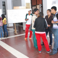 MANIFESTACIN. Los estudiantes tomaron la Universidad Pedaggica.