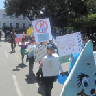 COMPROMETIDOS. La marcha por el agua.