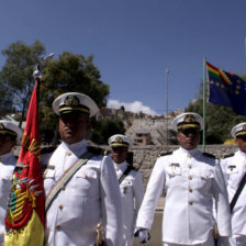 HOMENAJE. Los actos cvicos iniciaron ayer, en la ciudad de La Paz.