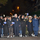 DESFILE. El presidente Evo Morales encabez el homenaje al 23 de Marzo con el traslado de la urna con los restos de Eduardo Abaroa desde el templo de San Francisco hasta Sopocachi, en La Paz.