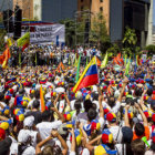 PROTESTA. La marcha de los opositores al Gobierno de Maduro.