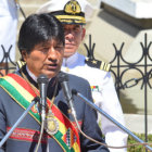 DISCURSO. El presidente Evo Morales se dirigi a los bolivianos para expresar el deseo del pas de regresar a las costas del ocano Pacfico.