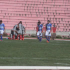 Los jugadores de Fancesa festejan el gol de Ivn Vidaurre, ante la desazn de los integrantes del club Stormers.