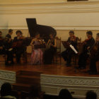 VELADA. La orquesta se present anoche en el Paraninfo Universitario.