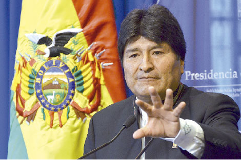 DECISIN. El presidente Evo Morales anuncia cambios en la ley minera.