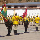 SOLDADOS. Juraron frente a la Bandera.