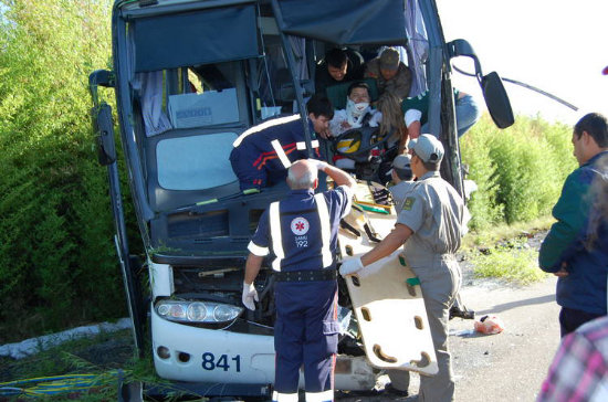 SINIESTRO. El accidente ocurri en una carretera del centro de Brasil.