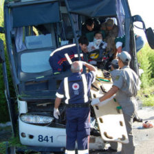 SINIESTRO. El accidente ocurri en una carretera del centro de Brasil.