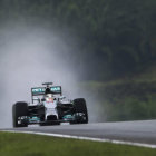 El piloto britnico Lewis Hamilton ayer, en la ltima prueba de clasificacin para el Gran Premio de Malasia.