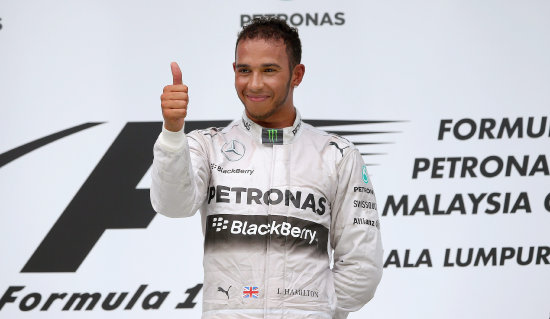 El britnico Lewis Hamilton fue el ganador del Gran Premio de Malasia.