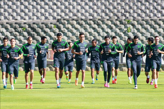 Los jugadores mexicanos durante una de las ltimas prcticas.