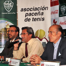 Durante la presentacin del torneo.