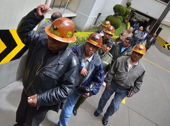 DESENCUENTRO. Ayer, no prosper el dilogo entre cooperativistas mineros y ministros.