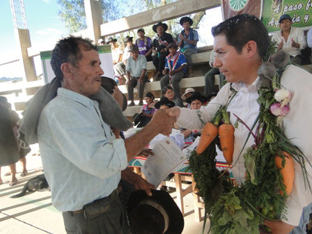 ACTO. La entrega de ttulos, ayer.