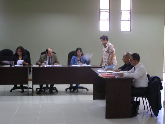 AUDIENCIA. En el Tribunal Departamental.