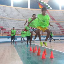 El plantel del chaco chuquisaqueño entrenó ayer en el coliseo Polideportivo de la zona de Garcilazo.