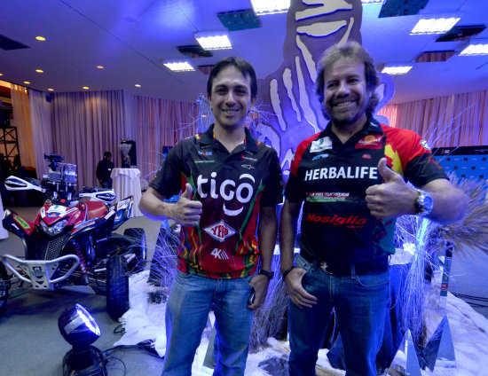 Salvatierra (i) y Nosiglia confirmaron su presencia en el Dakar 2015.