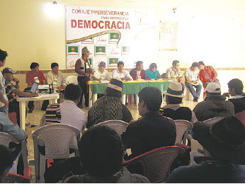 Encuentro. El evento realizado ayer, en la Casa de los Demcratas, en Sucre.