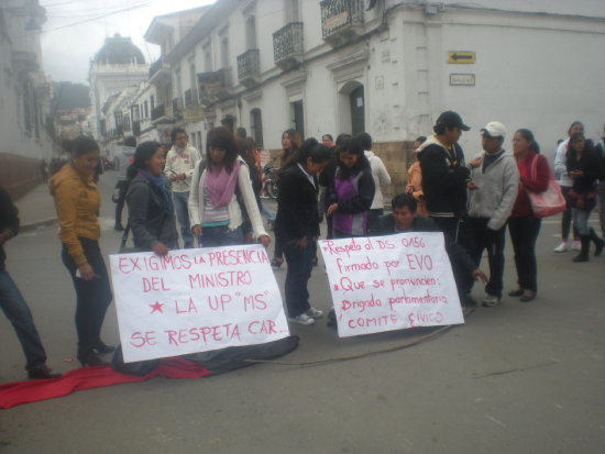 PRESIN. Los estudiantes de la Universidad Pedaggica siguen movilizados.