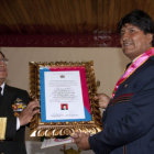 HONORIS CAUSA. El presidente Evo Morales.