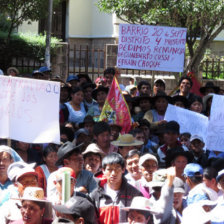 PROTESTA. Movilizacin exige la admisin de la Carta Orgnica Municipal de Sucre.