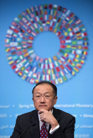 ESFUERZOS. El presidente del Banco Mundial (BM), Jim Yong Kim, durante el evento.