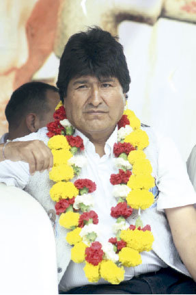 actos. Evo Morales entreg obras en Tarija.