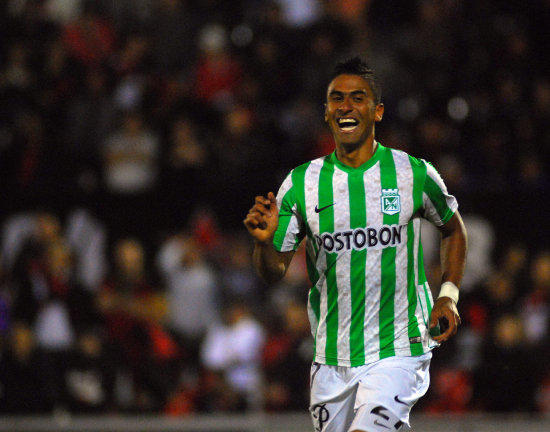 Una de las celebraciones del conjunto de Atltico Nacional de Colombia.