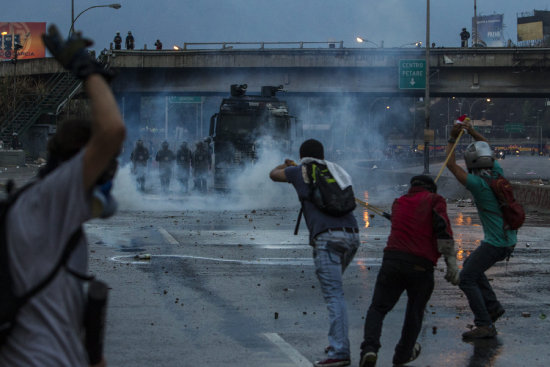 VIOLENCIA. Disturbios en Caracas.