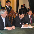 Acto. La promulgacin de la norma a cargo del presidente Evo Morales.