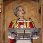 ESCRITORA. Elena Poniatowska en su alocucin tras recibir el Premio Cervantes.