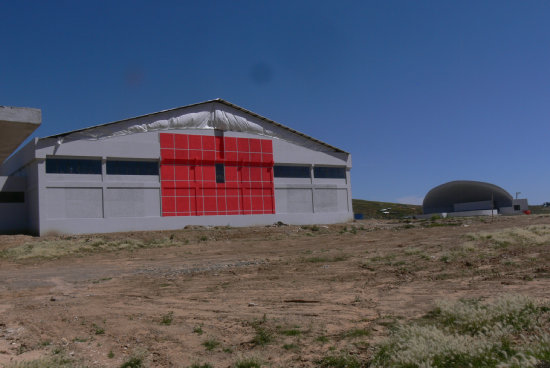 OBRA. El pabelln para expositores del nuevo Campo Ferial en la zona de Lajastambo.