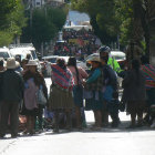 PROTESTA. Paps en pleno bloqueo.