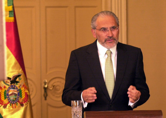 VOCERO. El ex presidente Carlos D. Mesa Gisbert (2003-2005)