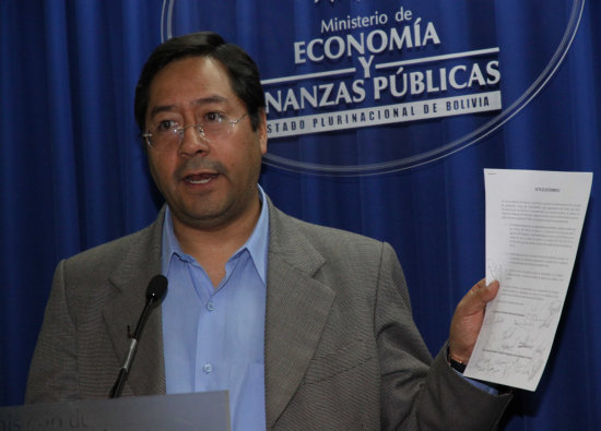 ECONOMA. Ministro Luis Arce.