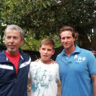 Arraya (c) junto con Sosa y Nalbandian (d) durante su estada en Argentina.