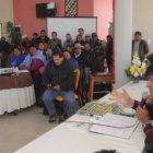 Evo Morales y las organizaciones sociales de Uyuni durante la reunin.