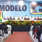 Evento. El vicepresidente Álvaro García Linera inauguró la cumbre modelo del G77 en Santa Cruz.